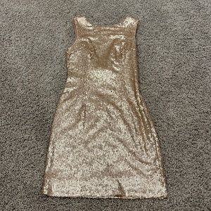Lulus Rose Gold Sequin Dress